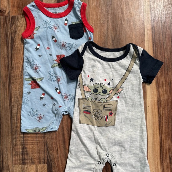 Star Wars Baby Bodysuits - Blue and Cream - Picture 1 of 1